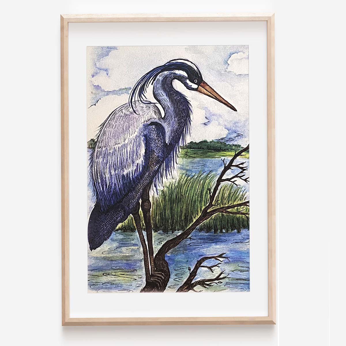 Great Blue Heron Print (Right Facing)