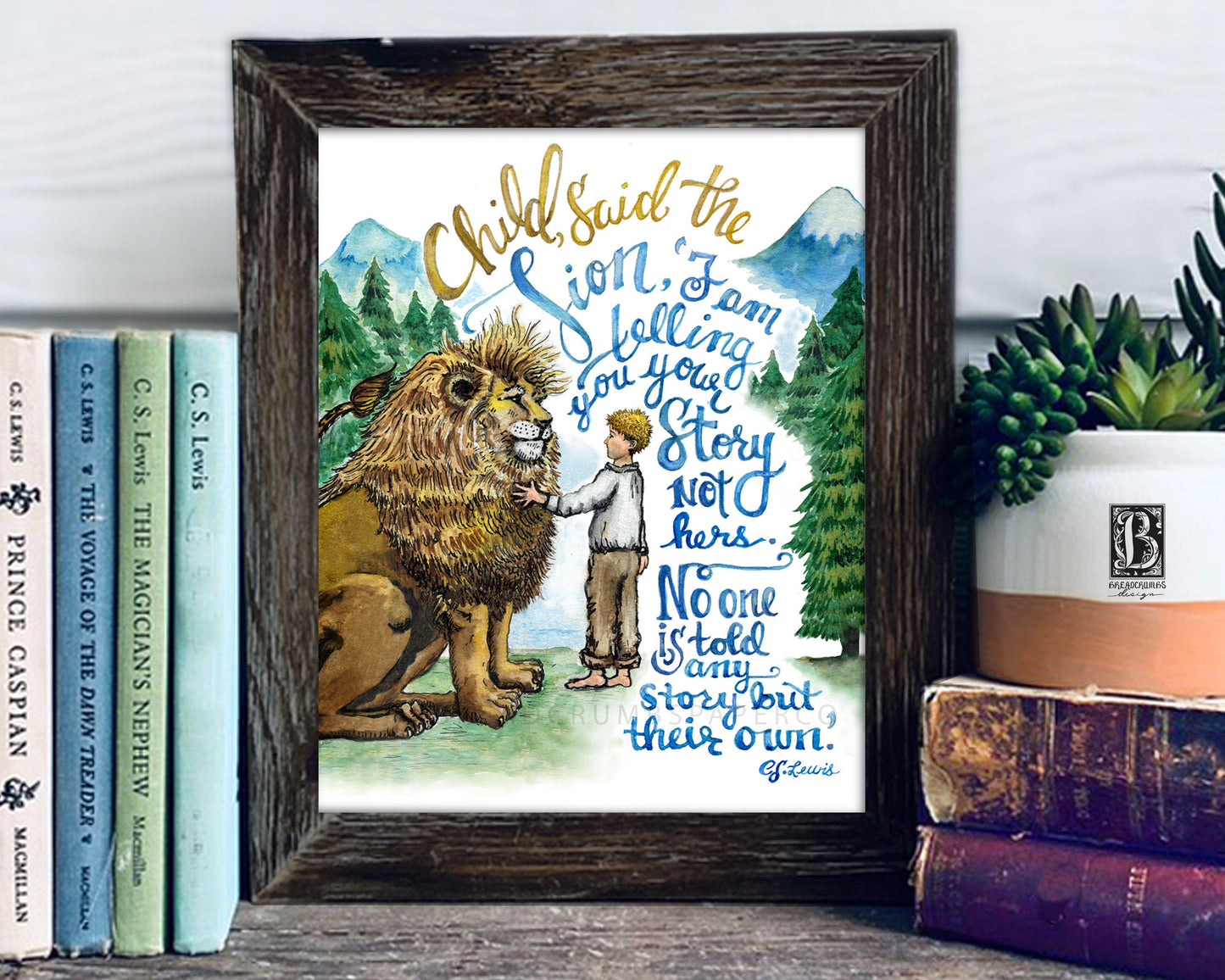 "Your Story" Aslan Quote Print-Posters, Prints, & Visual Artwork-Breadcrumbs Paper Co